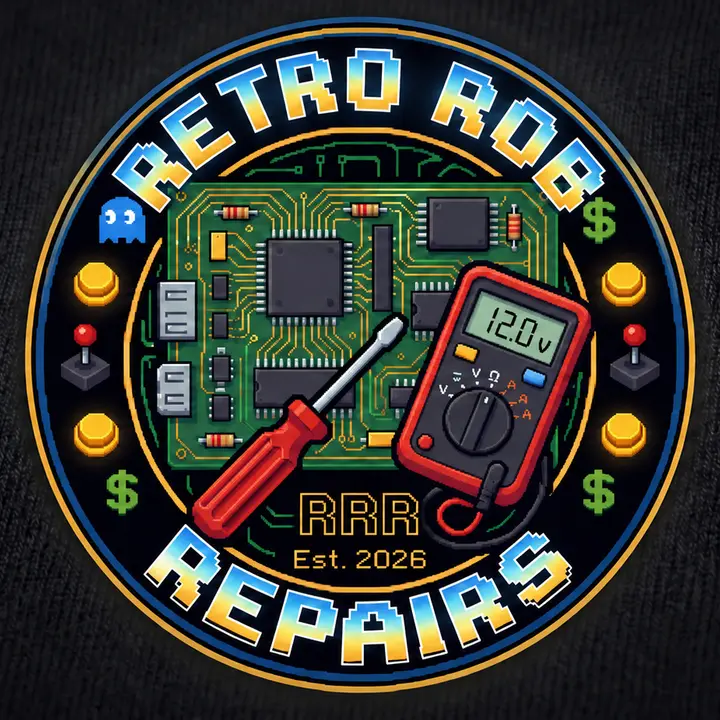 Retro Rob Repairs RRR badge, established 2026